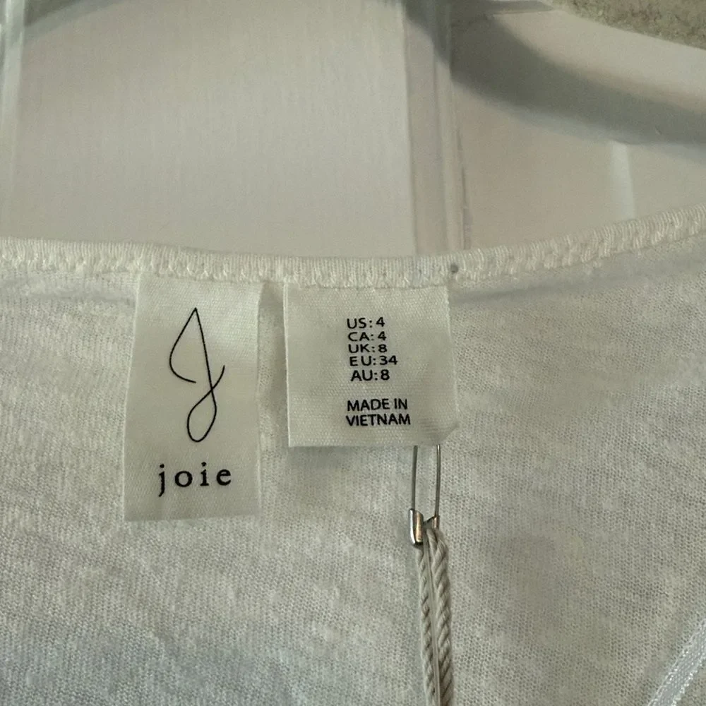 NWT JOIE CREAM-Y WHITE LINEN BOLERO SHRUG KNIT JACKET - Picture 3 of 6